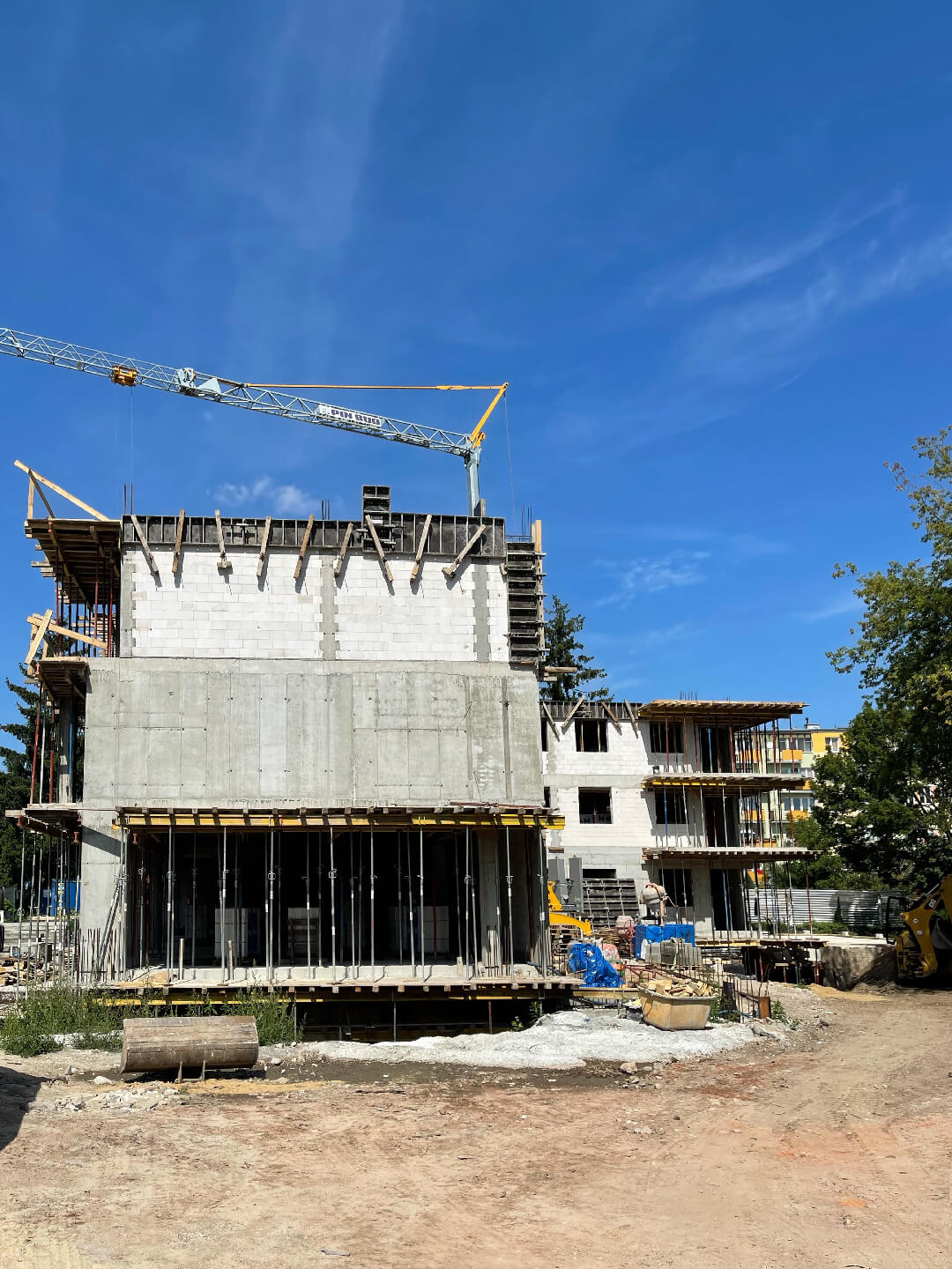 Mieszkania Puławy, centrum, Czartoryskich, postęp prac budowlanych, 2021-08